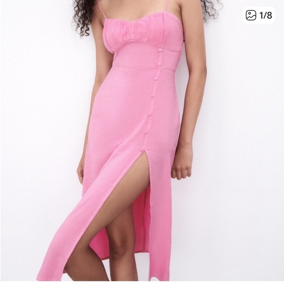 Zara Dresses & Skirts - Zara Pink Midi Dress